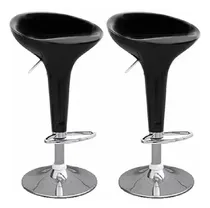 Comprar Banquetas Altas X2 Desayunador Negro Cocina Taburete Barra 