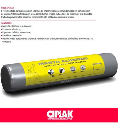 Manta Asfaltica Ciplak Manta Aluminio Rl 1x10m