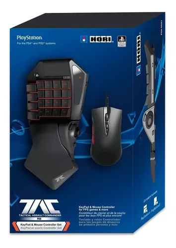 TAC Grip  Hori HPS4-054E, para PS3 y PS4, mando y ratón, USB, negro