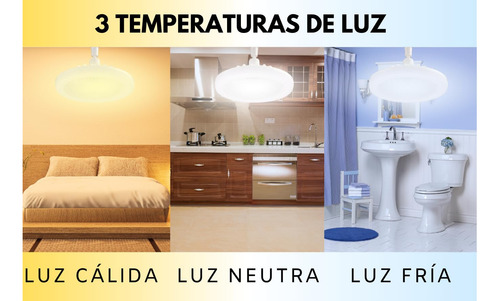 Ventilador De Techo Con Luz Led Ajustable 3 Velocidades
