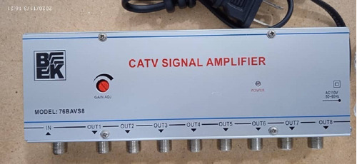 Amplificador De Señal De Tv Por Cable 8-1 Marca Bk  