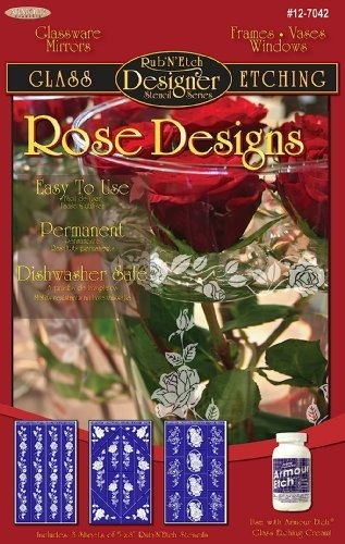 Armor Etch Designer Stencil, Pak Rose Designs