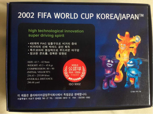 Imagen 2 de 3 de Estuche De 12 Pelotas De Golf, Edición Especial Mundial 2002