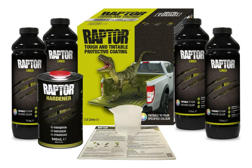 Kit Revestimiento Texturizado Tinteable 2k Raptor 3.8lts