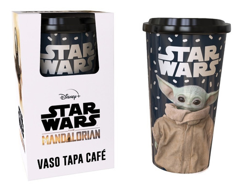 Vaso Jarro Mug Con Tapa Y Estuche Star Wars Yoda