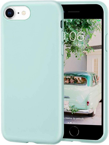 Funda Para iPhone SE 3 De Silicona Verde Menta (usa)