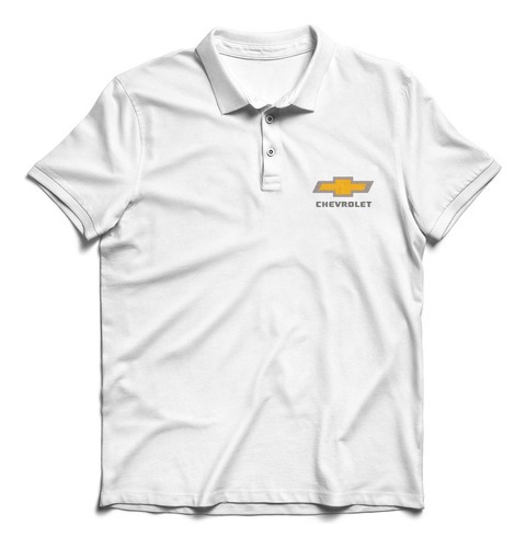 Remera Polo Chomba Hombre Caballero Bordada Logo Chevrolet 