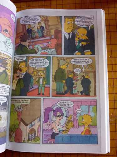 Imagen 5 de 6 de Simpson Futurama Crossover Español Pasta Dura Comic Libro