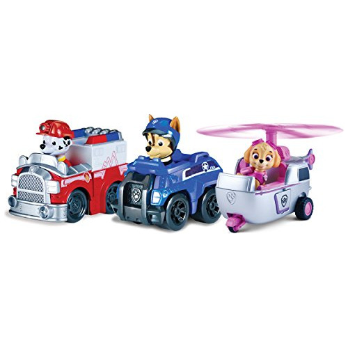 Paquete De 3 Vehículos Racers, Rescue Marshall, Spy Ch...