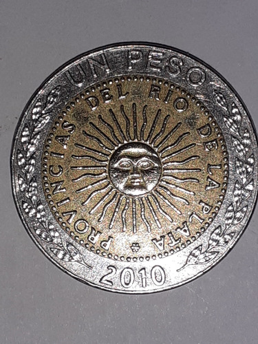 Moneda De $ 1 Argentina Año 2010  Primera Moneda Patria 