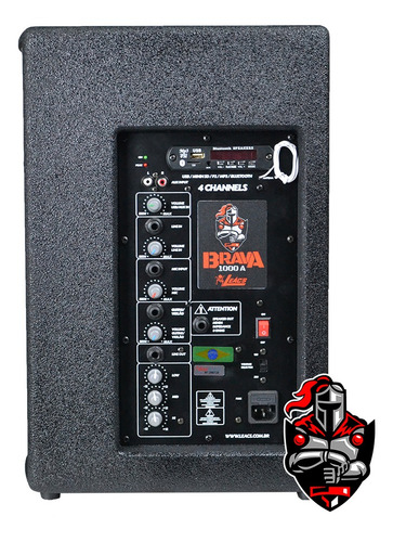 Imagem 4 de 10 de Caixa De Som Ativa 10 Leacs Brava 1000 150w Rms Preta