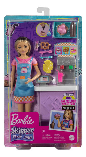 Barbie Muñeca Skipper Primer Trabajo Asistente De Snack Bar
