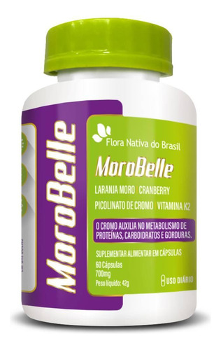 Morobelle Laranja Moro Cranberry Cromo E Vitaminas 60 Cáps