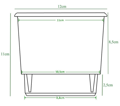 Imagem 5 de 5 de Vaso Raiz Auto Irrigável 12cm N2 Autoirrigável Planta Cores