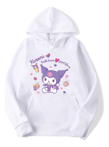 Sudadera Con Capucha Kuromi Merch Hoodies De Manga Larga