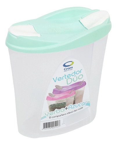 Vertedor Duo Yerba Azucar Verde Agua Crom