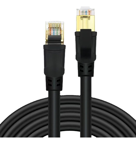 Cable Red Cat 8 Rj45 Sftp Ethernet 40gbps Negro 5 Metros