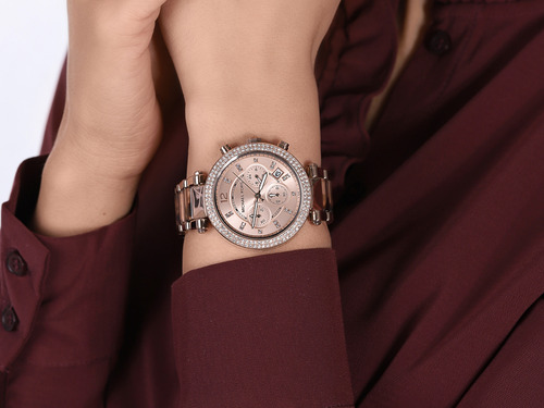 Reloj Michael Kors Parker Mk6832 De Acero Inox. Para Dama