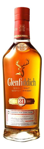 Glenfiddich 21 años Single Malt Reserva Rum Cask Finish Escocês 700 mL