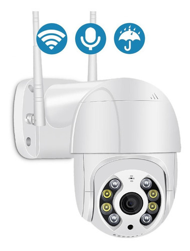 Camera Seguranca Speed Dome Icsee Prova D'agua Externa 360° Cor Branco