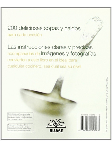 200 Sopas Y Caldos, De Sara Lewis. Editorial Blume, Tapa Blanda En Español, 2012