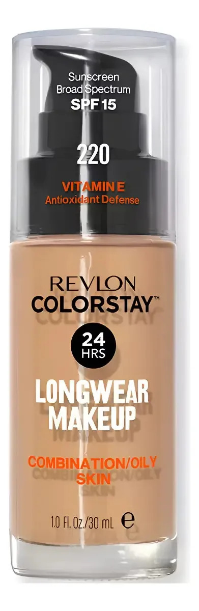 Base Revlon Colorstay Vitamina E 24hr + Tom 220 Natural Beige