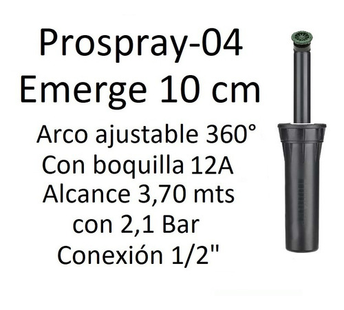 Tobera Riego Pro Spray 04 Boquilla 12a Radio 3.7 Mts Hunter