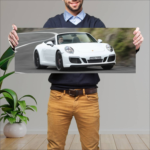 Cuadro 30x80cm Auto 2017 Porsche 911 Carrera Gts 71