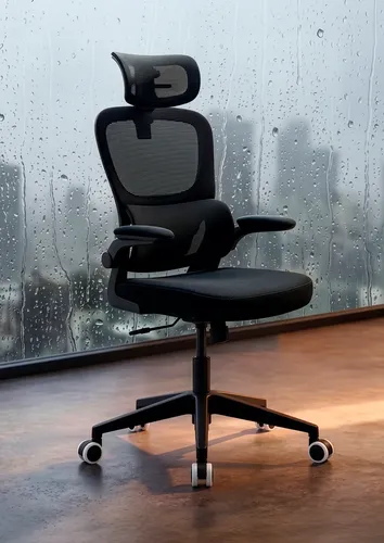Cadeira De Escritório Ergonômica Supreme Ergon Al Cor Preto. Preto Malha