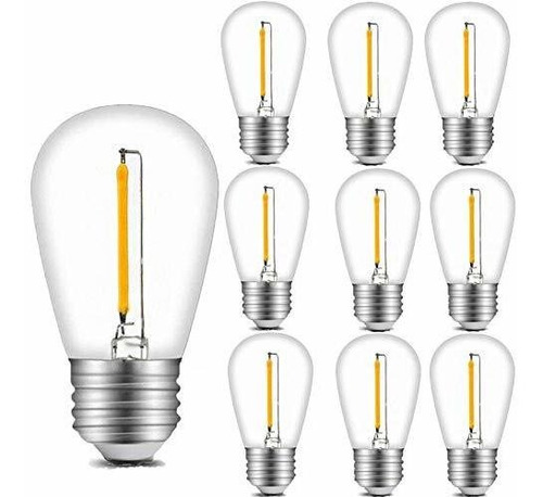 Focos Led - 10 Pack S14 Outdoor String Led Light Bulbs, 1 Wa