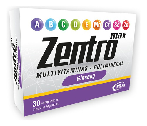  Multivitamínico  Zentro Max 12 Vitaminas + 7 Minerales
