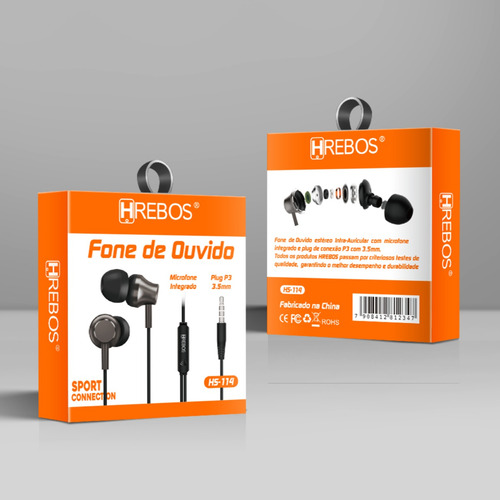 Fone Ouvido P2 P3 Hs-114 Compatível A12 G22 13c 12c A32 A22