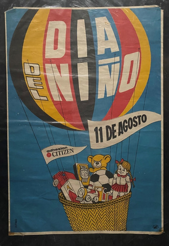 Afiche Antiguo Promoción Día Del Niño Ritmo Década 70 Ez4b2