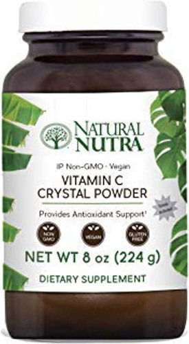 Natural Nutra Vitamina C Polvo De Vidrio, 8 Onzas