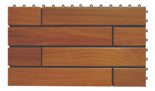 Deck Baldosa Encastrable Madera 60 X 30 Roble Impermeabilización