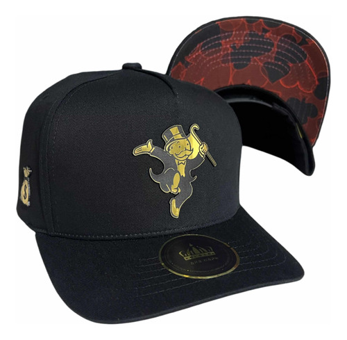 Gorra Monopoly Dinero Placa Gold Premium