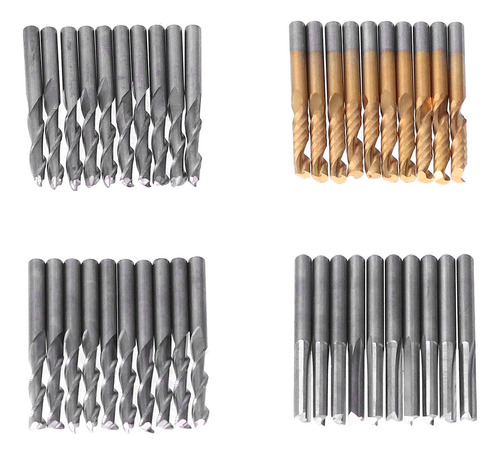 Fresadora Cnc Router Bits, 40 Unidades/juego, Vástago De 1/8