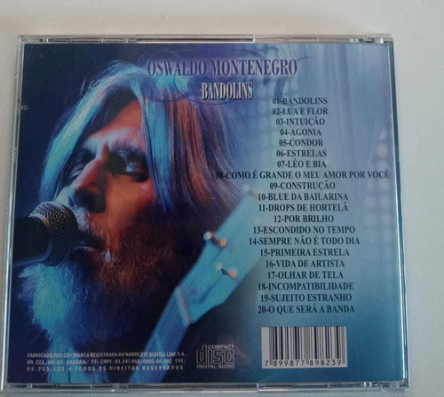 Cd - Oswaldo Montenegro - Bandolins (Usado)