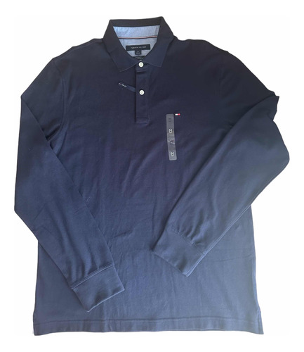 Camiseta Tipo Polo Tommy Hilfiger Hombre F090 Talla M Azul