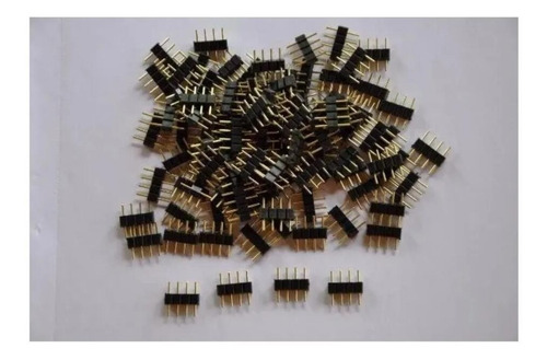 Conector Emenda Macho 10mm 4 Pinos Fita Led Rgb 5050 3528