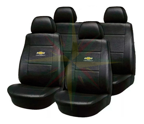 Imagen 1 de 4 de Funda Cubre Asiento Cuero Chevrolet Celta C/ Cabezales Delanteros Incorporados ( Juego Completo )