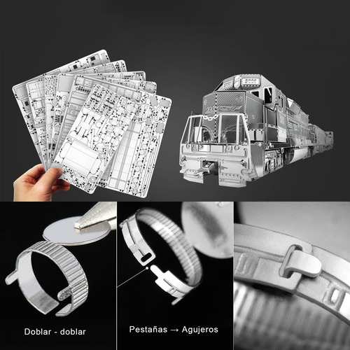 Nc Trenes Rompecabezas Metallic 3d Model A Scale R