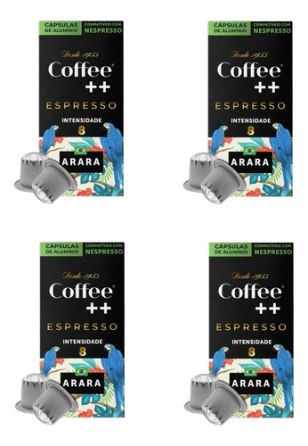 4 Cafés Espresso Cápsula Coffee Mais Arara Nespresso