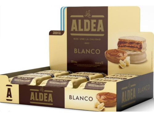 Alfajor La Aldea De Chocolate Blanco X 12 Unidades