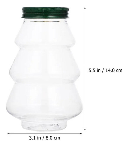 10 Uds. Botellas Con Forma Navideña Tarro De Dulces Para