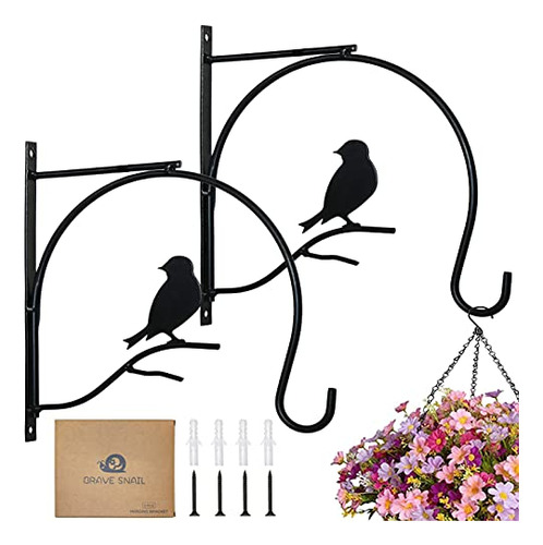 Soporte Para Colgar Plantas Brave Snail, 10 Pulgadas, Paquet