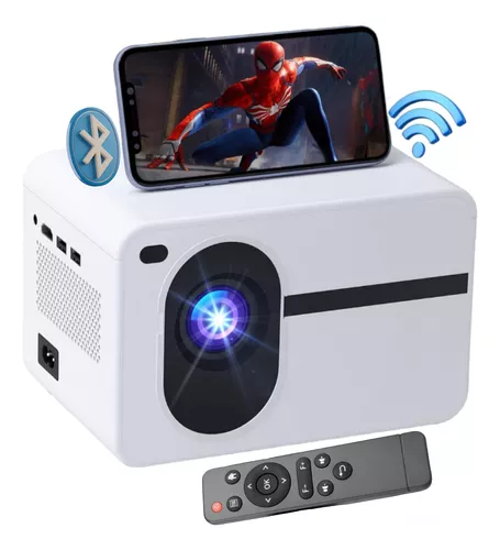 TMY Mini proyector para iPhone, proyector portátil con WiFi y Bluetooth,  proyector HD de 1080P con trípode, proyector de película 9500Lux para