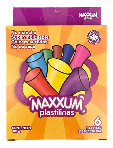 Plastilina Escolar Cajita X 6 Colores Surtidos