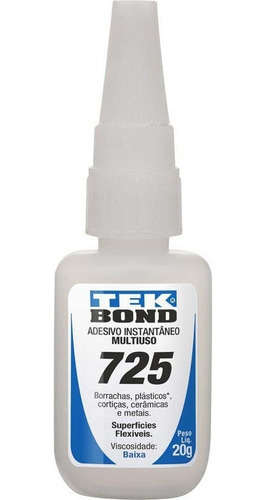 Adesivo Cola Instantânea 725 20gr Tekbond