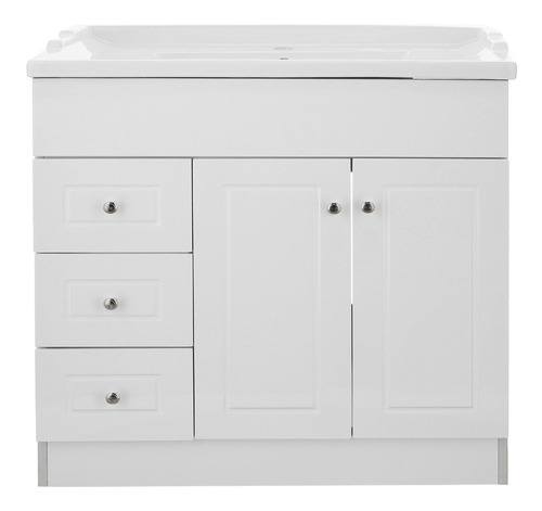 Mueble Vanitorio Termolaminado Izq Blanco F 100x47x80cm